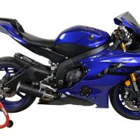 Pot echappement compatible avec Yamaha Yzf R6 2017-2025, M3 Black Titanium, Échappement légal, homologué,silencieux avec db killer amovible et tuyau de liaison spécifique 