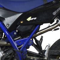 Pot echappement compatible avec Yamaha Wr 125 X 2009-2014, Furore Nero, Échappement légal, homologué,silencieux avec db killer amovible et tuyau de liaison spécifique 