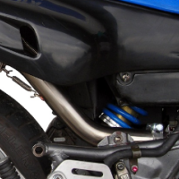 Pot echappement compatible avec Yamaha Xtz 600 Teneré 1985-1986, Satinox , Échappement légal, homologué,silencieux avec db killer amovible et tuyau de liaison spécifique 
