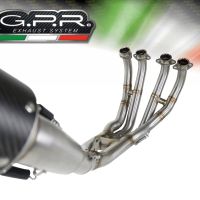 Pot echappement compatible avec Yamaha Yzf R6 2017-2024, M3 Titanium Natural, Pot echappement racing, ligne complet, fourni avec collecteur spécifique, article sans homologation 