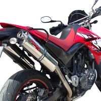 Pot echappement compatible avec Yamaha Xt 660 X-R 2004-2014, Trioval, Paire de pot d'échappement homologuées, livrées avec db killer amovible et raccords spécifiques 