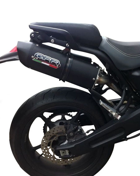 GPR exhaust compatible with  Yamaha MT03 660 2006-2013, Furore Nero, Dual slip-on including removable db killers, link pipes and catalysts,  EPA-compliant 