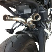 Pot echappement compatible avec Yamaha MT03 660 2006-2013, Albus Ceramic, Paire de pot d'échappement homologuées, livrées avec db killer amovible et raccords spécifiques 