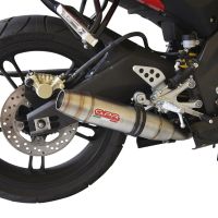 Pot echappement compatible avec Yamaha Yzf-R 125 2008-2013, Deeptone Inox, Homologué et légal, système d'échappement complet, avec db killer amovible 