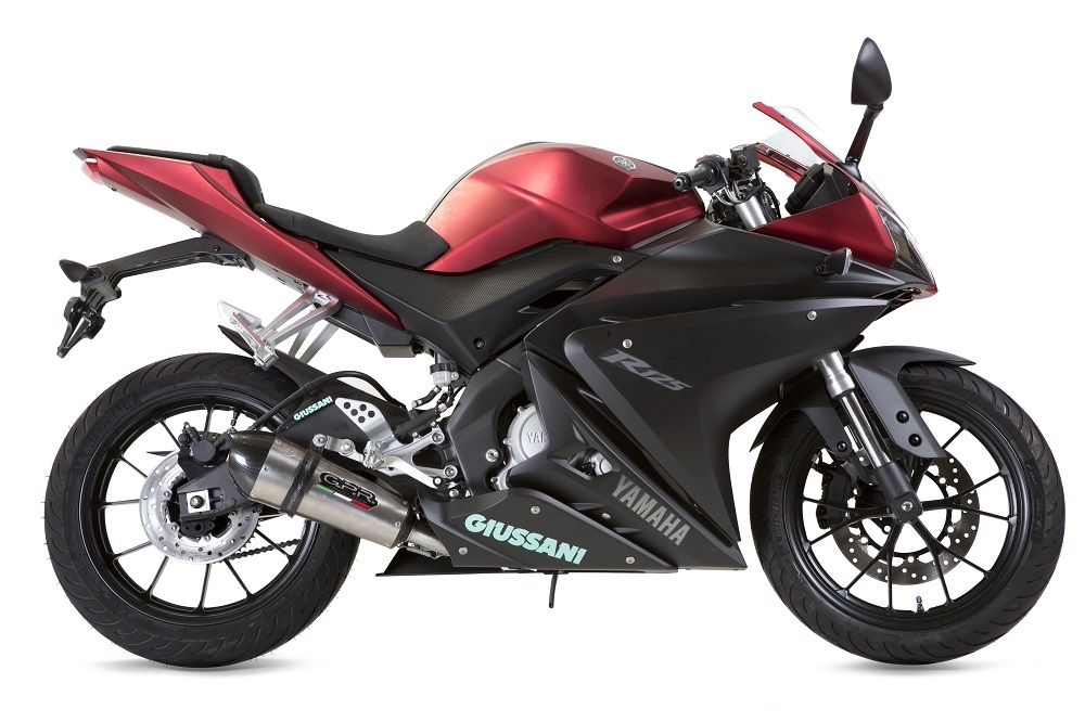 GPR exhaust compatible with  Yamaha YZF 125 R  2014-2016, New Grand Prix Evo Titanium, Full system exhaust, including removable db killer  