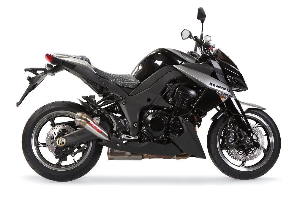 Pot echappement compatible avec Kawasaki Z 1000 Sx 2011-2016, Powercone Evo, Paire de pot d'échappement homologuées, livrées avec db killer amovible et raccords spécifiques 
