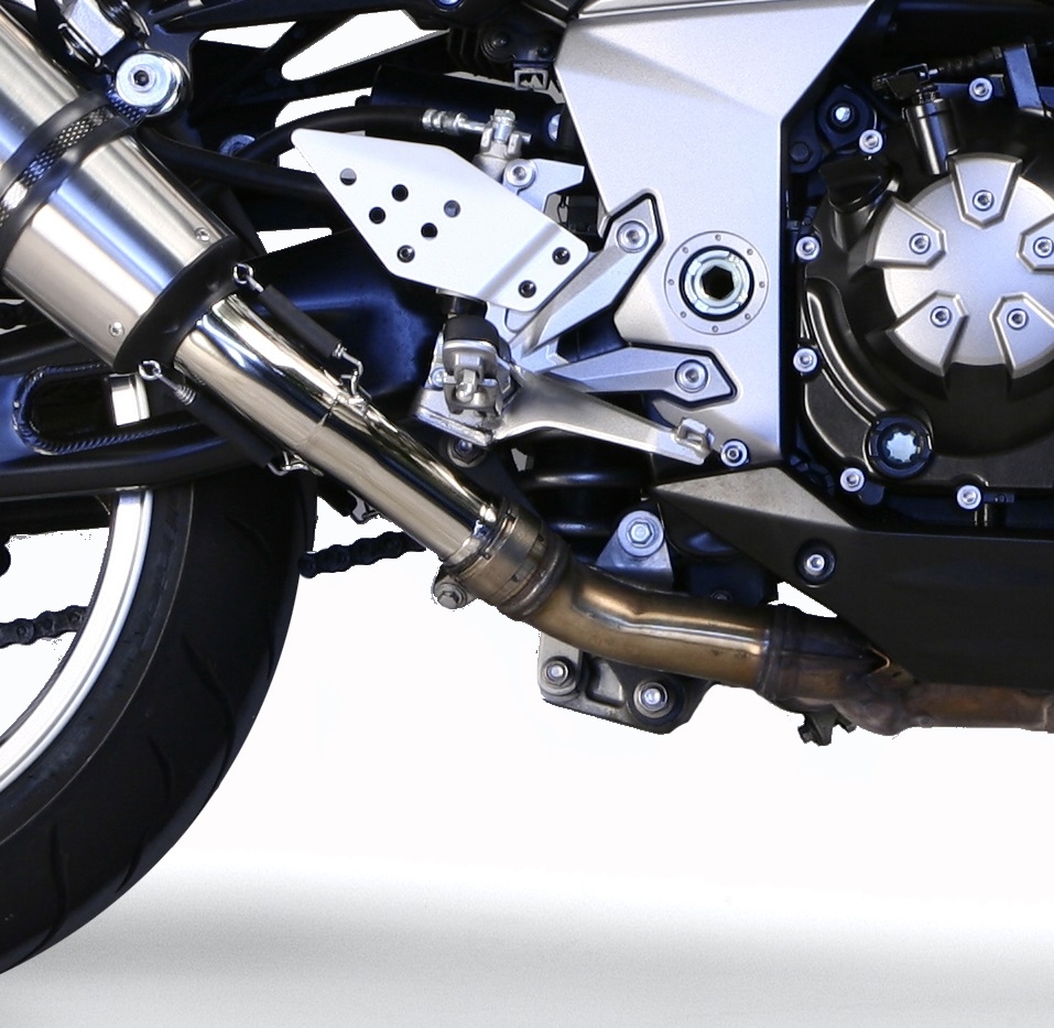 Pot echappement compatible avec Kawasaki Z 1000 2007-2009, M3 Inox , Paire de pot d'échappement homologuées, livrées avec db killer amovible et raccords spécifiques 