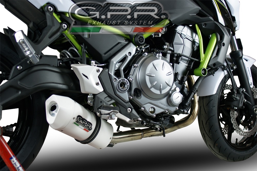 Pot echappement compatible avec Kawasaki Versys 650 2023-2024, Albus Ceramic, Pot échappement complet, non légal pour les pays de l'UE, avec db killer amovible 