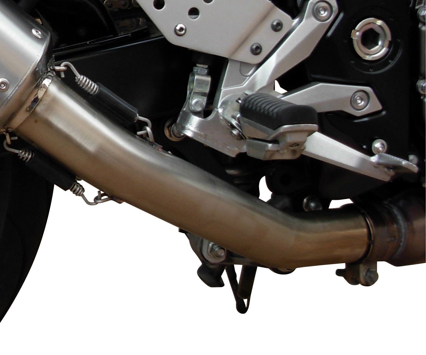 Pot echappement compatible avec Kawasaki Z 750 - R 2007-2014, Satinox , Échappement légal, homologué,silencieux avec db killer amovible et tuyau de liaison spécifique 