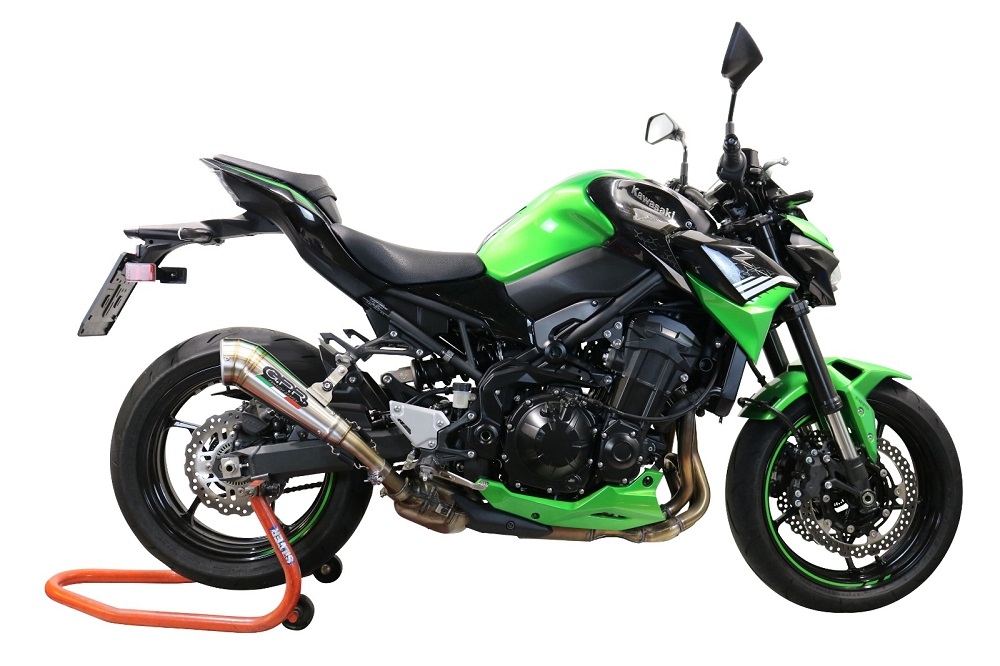Pot echappement compatible avec Kawasaki Z 900 2020-2020, Powercone Evo, Échappement légal, homologué,silencieux avec db killer amovible et tuyau de liaison spécifique 