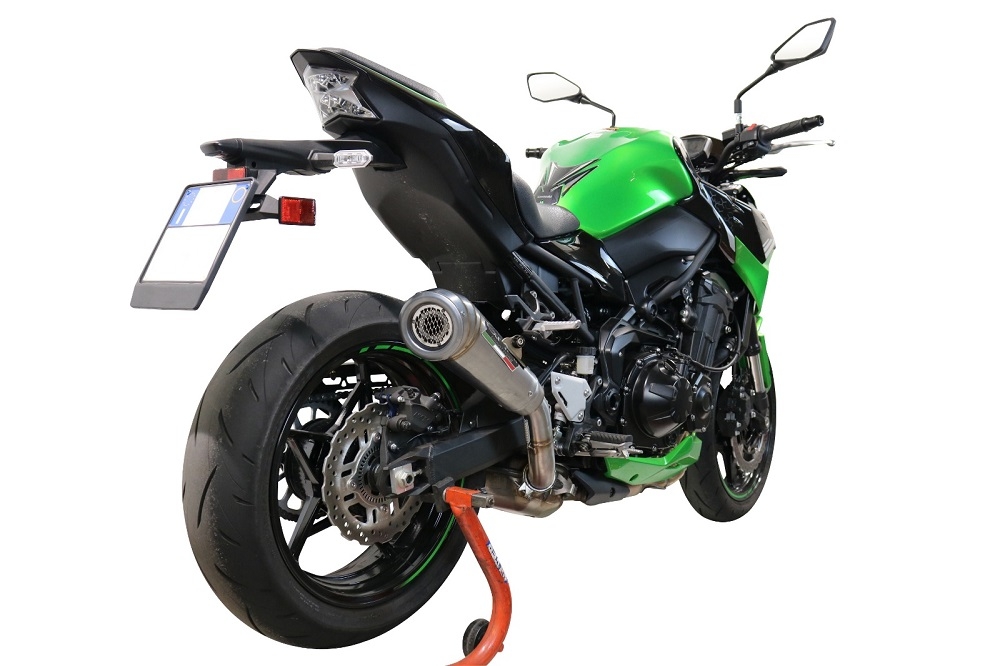 Pot echappement compatible avec Kawasaki Z 900 2020-2020, Powercone Evo, Échappement légal, homologué,silencieux avec db killer amovible et tuyau de liaison spécifique 