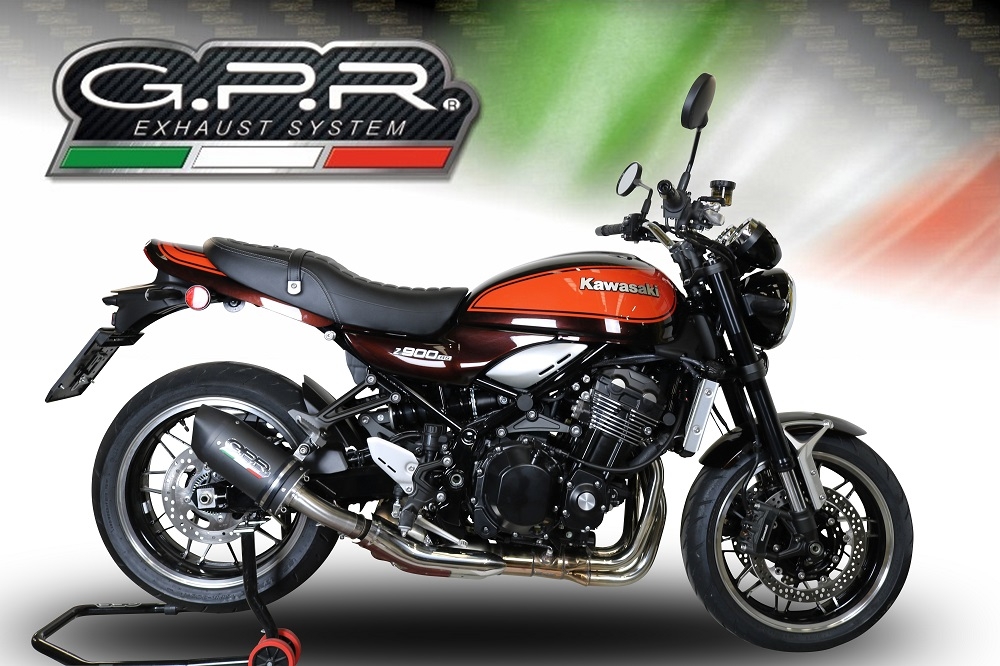 Pot echappement compatible avec Kawasaki Z 900 RS 2021-2024, Furore Evo4 Nero, Échappement légal, homologué,silencieux avec db killer amovible et tuyau de liaison spécifique 
