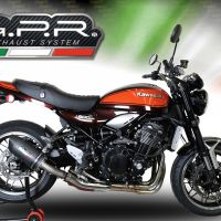 Pot echappement compatible avec Kawasaki Z 900 RS 2021-2024, Furore Evo4 Nero, Échappement légal, homologué,silencieux avec db killer amovible et tuyau de liaison spécifique 