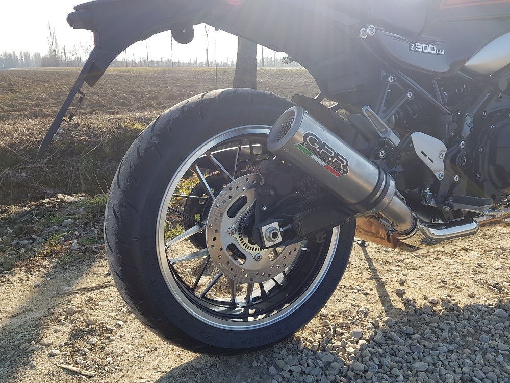 Pot echappement compatible avec Kawasaki Z 900 RS 2021-2024, M3 Inox , Échappement légal, homologué,silencieux avec db killer amovible et tuyau de liaison spécifique 