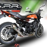 Pot echappement compatible avec Kawasaki Z 900 RS 2018-2020, Powercone Evo, Échappement légal, homologué,silencieux avec db killer amovible et tuyau de liaison spécifique 