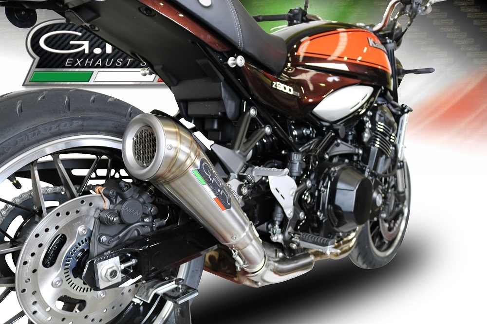 Pot echappement compatible avec Kawasaki Z 900 RS 2018-2020, Powercone Evo, Échappement légal, homologué,silencieux avec db killer amovible et tuyau de liaison spécifique 