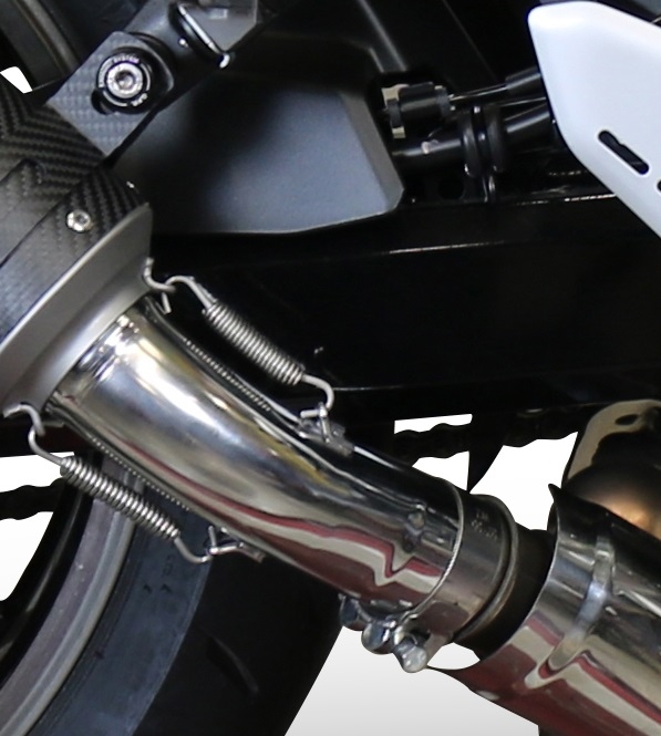 Pot echappement compatible avec Kawasaki Z 900 RS 2021-2024, Furore Evo4 Nero, Échappement légal, homologué,silencieux avec db killer amovible et tuyau de liaison spécifique 