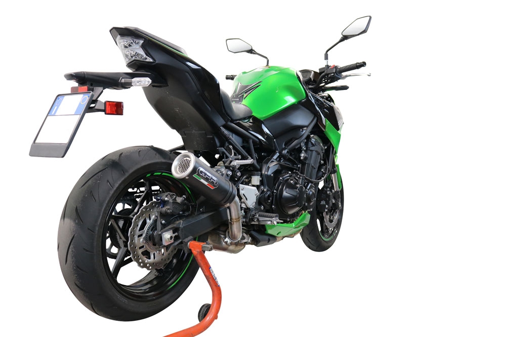 Pot echappement compatible avec Kawasaki Z 900 2020-2020, M3 Black Titanium, Échappement légal, homologué,silencieux avec db killer amovible et tuyau de liaison spécifique 