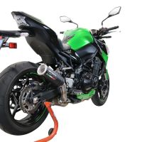 Pot echappement compatible avec Kawasaki Z 900 2020-2020, M3 Black Titanium, Échappement légal, homologué,silencieux avec db killer amovible et tuyau de liaison spécifique 