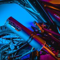 GPR exhaust compatible with  Zontes Gk 125 2022-2024, M3 Black Titanium, Full system exhaust including removable db killer and catalyst, EPA-compliant 