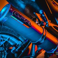 GPR exhaust compatible with  Zontes Gk 125 2022-2024, M3 Black Titanium, Full system exhaust including removable db killer and catalyst, EPA-compliant 