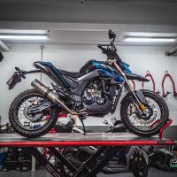 GPR exhaust compatible with  Zontes Gk 125 2022-2024, M3 Inox , Full system exhaust including removable db killer and catalyst, EPA-compliant 