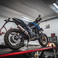 GPR exhaust compatible with  Zontes Gk 125 2022-2024, M3 Inox , Full system exhaust including removable db killer and catalyst, EPA-compliant 