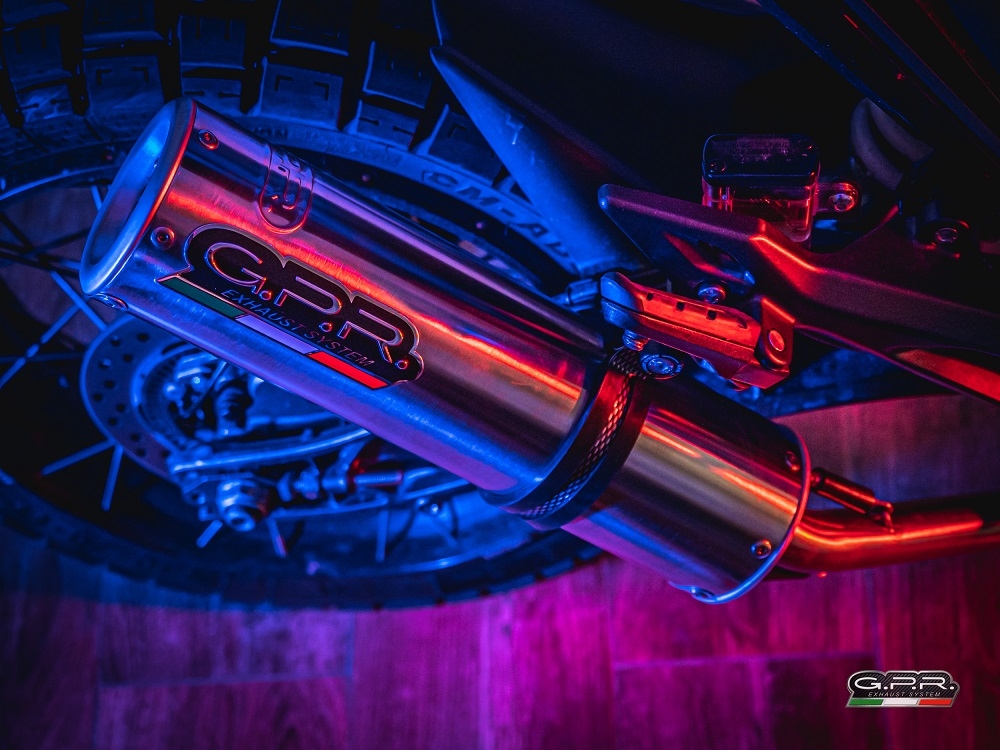 GPR exhaust compatible with  Zontes Gk 125 2022-2024, M3 Inox , Full system exhaust including removable db killer and catalyst, EPA-compliant 