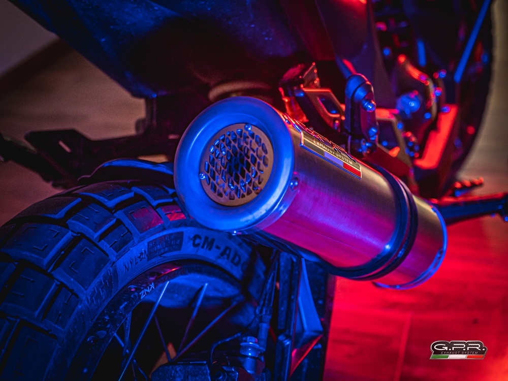 GPR exhaust compatible with  Zontes Gk 125 2022-2024, M3 Inox , Full system exhaust including removable db killer and catalyst, EPA-compliant 