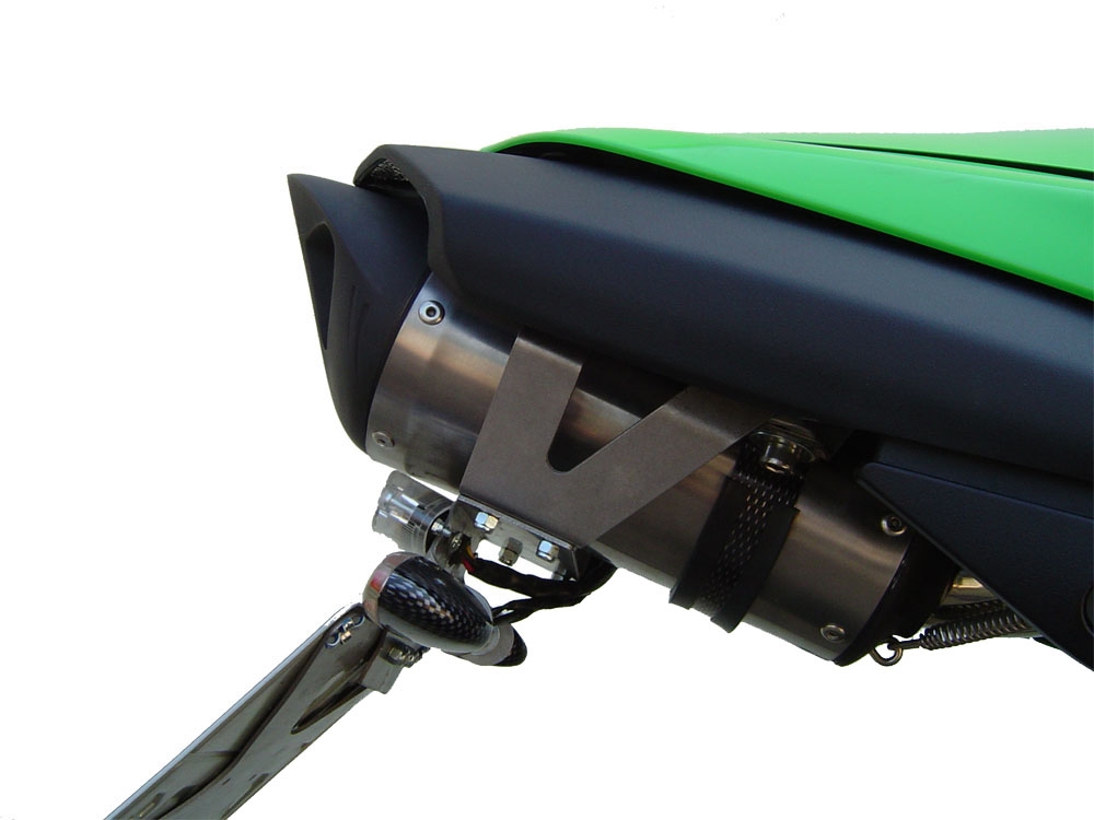 Pot echappement compatible avec Kawasaki Zx-6R 2005-2006, Tiburon Titanium, Échappement légal, homologué,silencieux avec db killer amovible et tuyau de liaison spécifique 