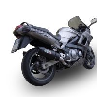 Pot echappement compatible avec Kawasaki Zzr 600 2002-2006, Furore Nero, Paire de pot d'échappement homologuées, livrées avec db killer amovible et raccords spécifiques 