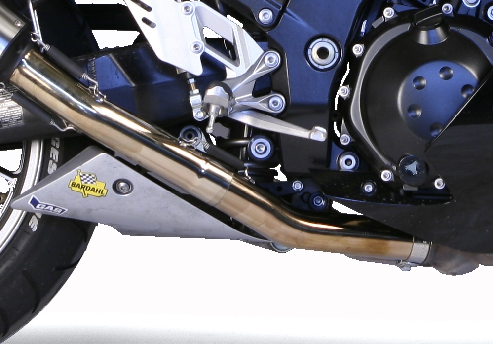 Pot echappement compatible avec Kawasaki Zzr 1400 2006-2007, Furore Nero, Paire de pot d'échappement homologuées, livrées avec db killer amovible et raccords spécifiques 