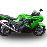 Pot echappement compatible avec Kawasaki Zzr 1400 2023-2024, Powercone Evo, Paire de pot d'échappement homologuées, livrées avec db killer amovible et raccords spécifiques 