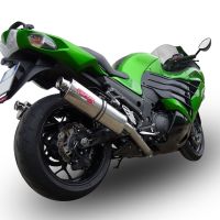 Pot echappement compatible avec Kawasaki Zzr 1400 2017-2022, Trioval, Paire de pot d'échappement homologuées, livrées avec db killer amovible et raccords spécifiques 