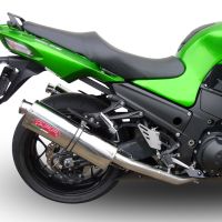 Pot echappement compatible avec Kawasaki Zzr 1400 2017-2022, Trioval, Paire de pot d'échappement homologuées, livrées avec db killer amovible et raccords spécifiques 