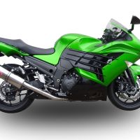 Pot echappement compatible avec Kawasaki Zzr 1400 2017-2022, Trioval, Paire de pot d'échappement homologuées, livrées avec db killer amovible et raccords spécifiques 