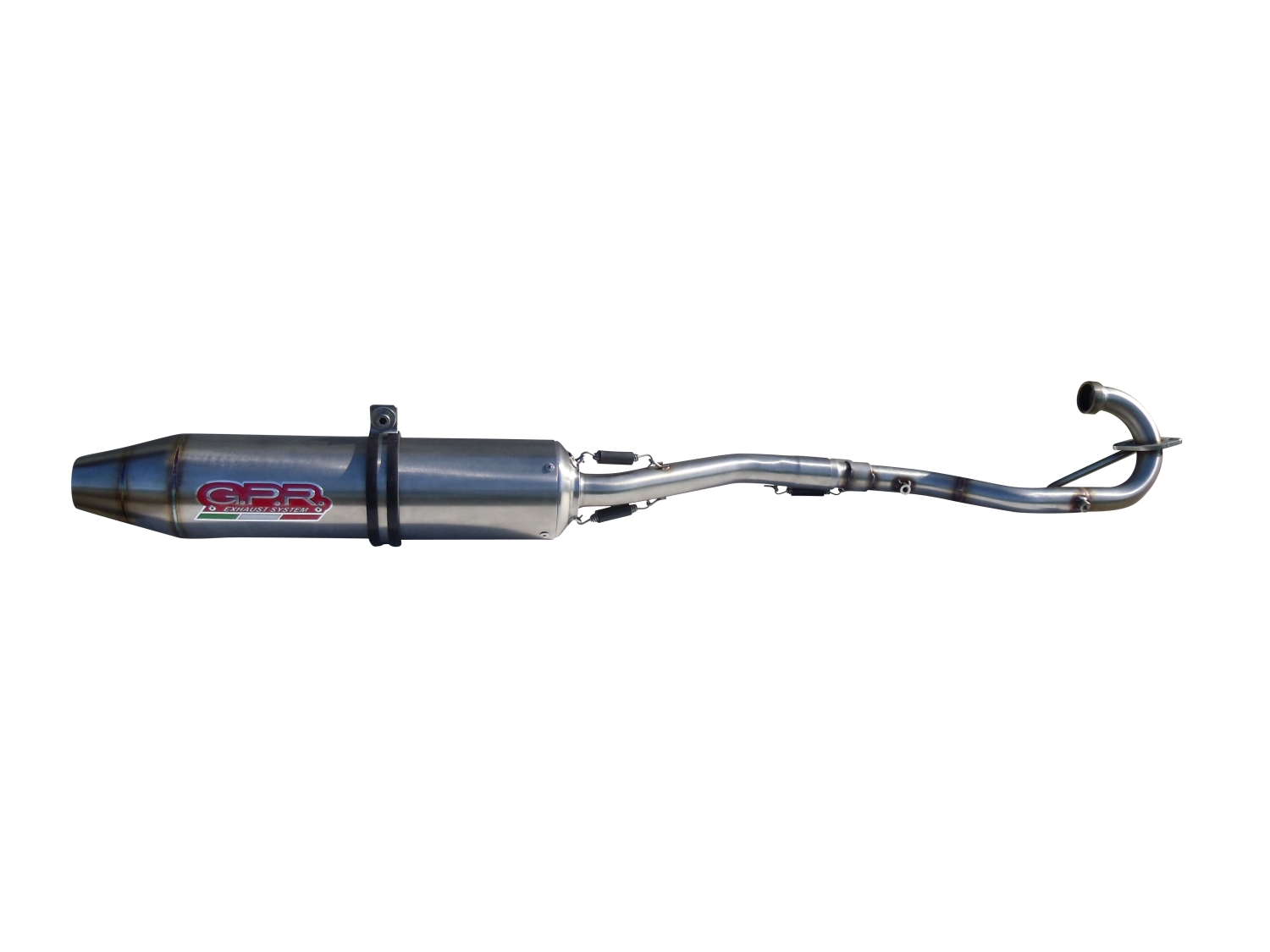 Pot echappement compatible avec Adly 320 S 2005-2021, Deeptone Atv, Homologué et légal, système d'échappement complet, avec db killer amovible 