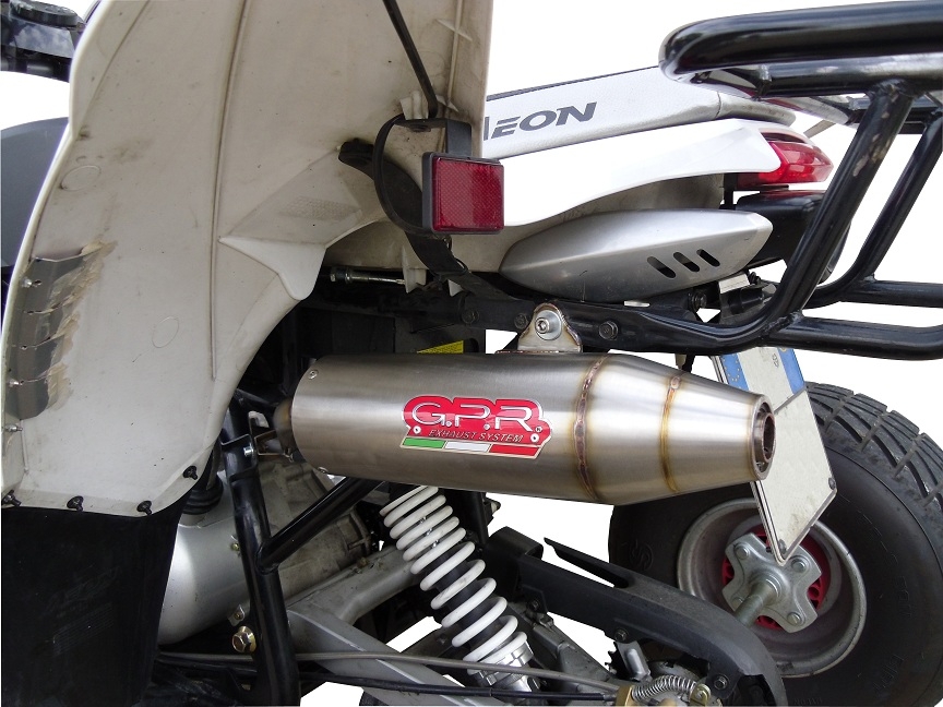 Pot echappement compatible avec Aeon Motobionics 2007-2021, Deeptone Atv, Homologué et légal, système d'échappement complet, avec db killer amovible 