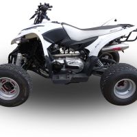 Pot echappement compatible avec Aeon Motobionics 2007-2021, Deeptone Atv, Homologué et légal, système d'échappement complet, avec db killer amovible 