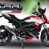 Pot echappement compatible avec Ducati Hyperstrada -Hypermotard 939 EURO 4 2016-2019, Powercone Evo, Homologué et légal, système d'échappement complet, compris db killer amovible 