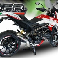 Pot echappement compatible avec Ducati Hyperstrada -Hypermotard 939 EURO 4 2016-2019, Powercone Evo, Homologué et légal, système d'échappement complet, compris db killer amovible 