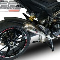 Pot echappement compatible avec Ducati Hyperstrada -Hypermotard 939 EURO 4 2016-2019, Powercone Evo, Homologué et légal, système d'échappement complet, compris db killer amovible 