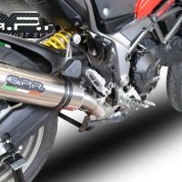 GPR exhaust compatible with  Ducati Multistrada 950 2017-2020, M3 Titanium Natural, Mid-Full system exhaust including removeble db killer and catalyst, EPA-compliant 
