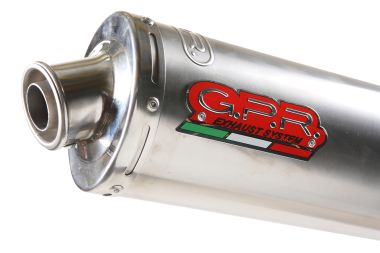 Pot echappement compatible avec Kawasaki ZX-12R 2000-2006, Inox Tondo, Silencieux d'échappement, homologué, montage avec bride spécifique (bolt-on), avec db killer amovible 