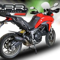 GPR pot echappement compatible avec  Ducati Multistrada 950 2017-2020, New Grand Prix Evo Black Titanium, Échappement légal, homologué,silencieux avec db killer amovible et tuyau de liaison spécifique 