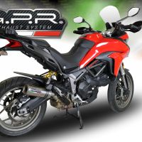 Pot echappement compatible avec Ducati Multistrada 950 2021-2024, M3 Titanium Natural, Échappement légal, homologué,silencieux avec db killer amovible et tuyau de liaison spécifique 
