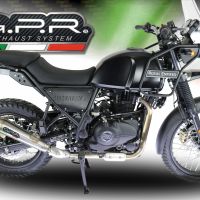 Pot echappement compatible avec Royal Enfield Himalayan 410 DIAM 42.5 2017-2020, Vintacone, Système complet homologué pour les marchés non européens 