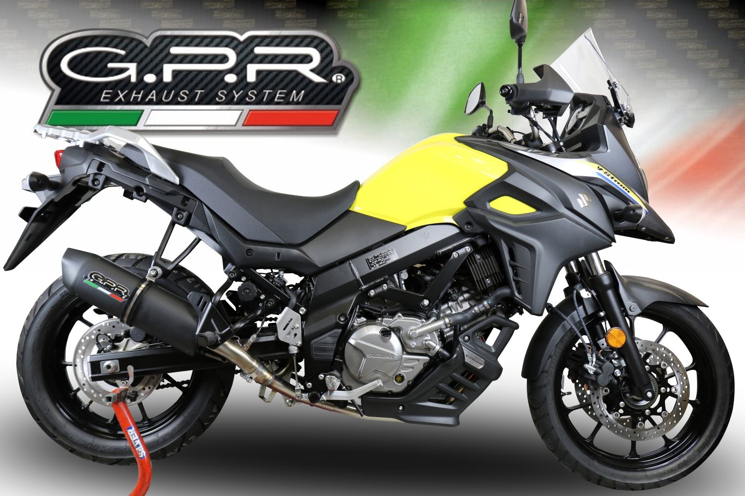 Pot echappement compatible avec Suzuki V-Strom 650 2021-2025, Furore Evo4 Poppy, Système demi complet homologué,pas légal pour les marchés européens, y compris db killer amovible 