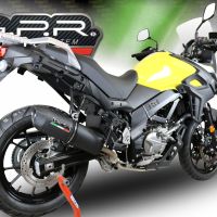 Pot echappement compatible avec Suzuki V-Strom DL650 2017-2020, Furore Evo4 Nero, Système demi complet homologué,pas légal pour les marchés européens, y compris db killer amovible 