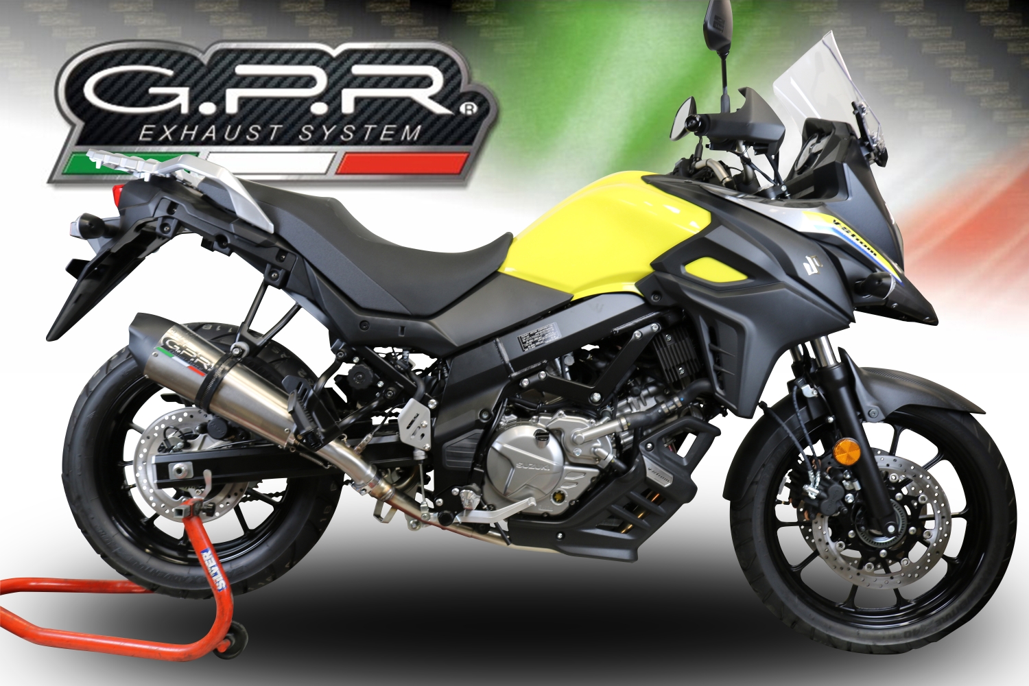 GPR exhaust compatible with  Suzuki V-Strom 650 2021-2025, New Grand Prix Evo Titanium, Mid-Full system exhaust including removable db killer 